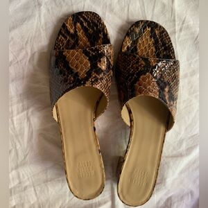 MNZ Agatha Slides Auburn Snake